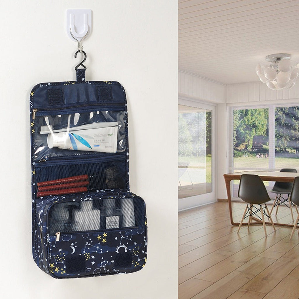 Visible Toiletry Bag Multifunctional Large Capacity Waterproof Cosmetic Bag, Business Travel Portable Dry and Wet Separation Bathroom Hook Wash Bag, Storage Bag - SJB-DIAMOND ELITES