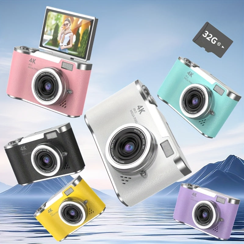 New high-definition digital camera Simple operation of buttons to take photos and videos Beginner entry CCD card machine surprise gift for friends You can choose to use a 32G memory card for direct storage and use portable-mu Lootquake LLC