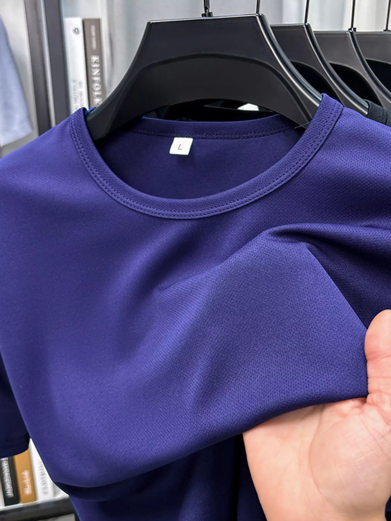 Men's Plus Size Round Neck Short Sleeve T-Shirt THRIXINE