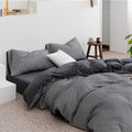 Tianzhu Cotton Nude Sleeping Four-piece Set 100 Cotton Simple Knitted Quilt Cover Bedding Pi-Mart