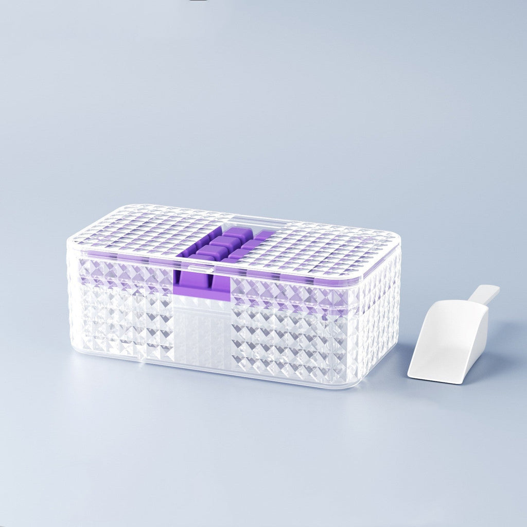 Large New Silicone Square Ice Mold Ice Cube Trays Lid Mold Storage Box Creative Tool Ice Cube Maker Cool Drinks Kitchen Bar Pi-Mart
