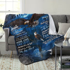 1pc Eagle Flannel Blanket To Son As A Gift, Warm And Cozy Soft Flannel Blanket, Suitable For Bed, Bedroom, Study, Travel, Camping Lootquake LLC