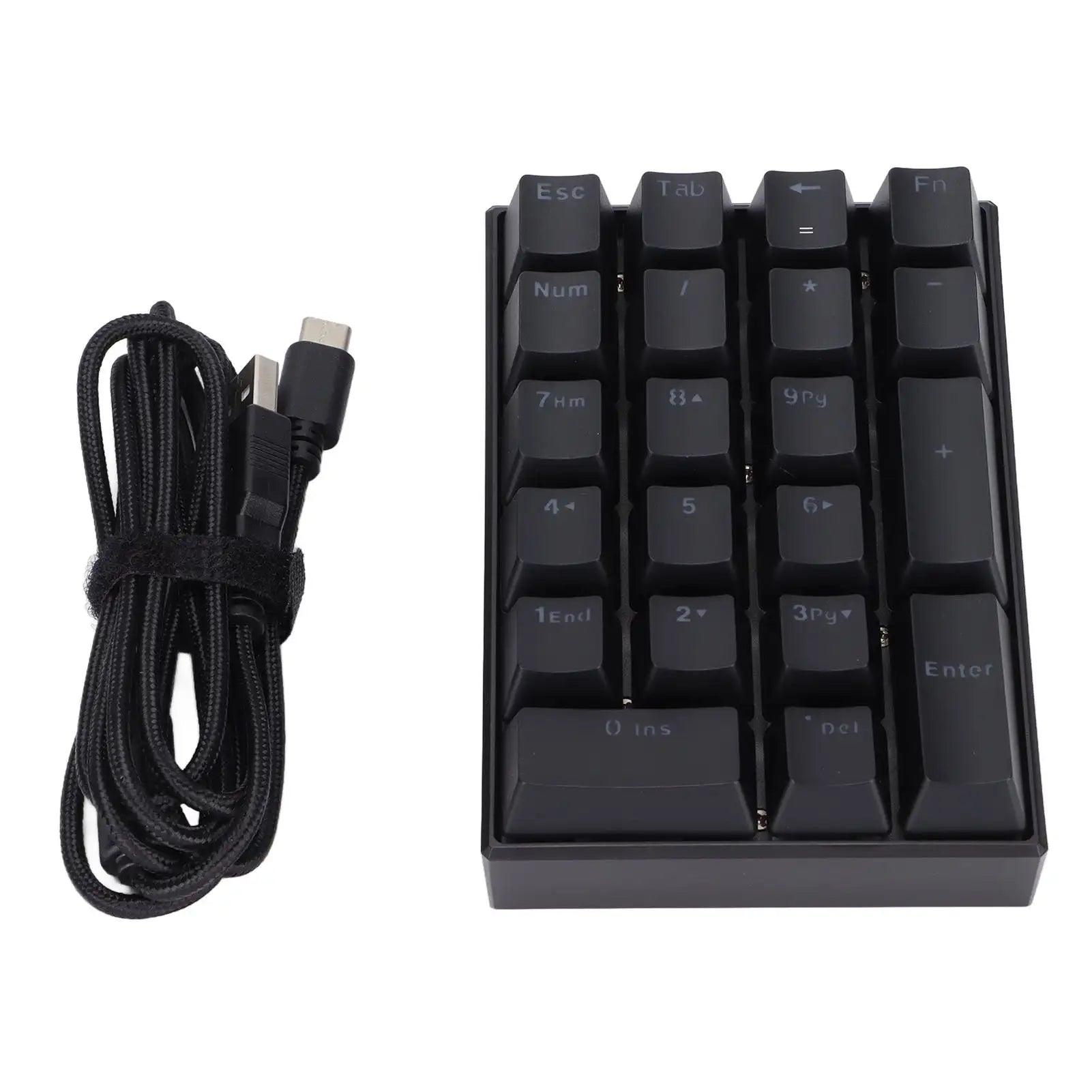 Wired Keyboard Stepped Keycap Fadeless Durable Backlit 21 Keys LED Mechanical KeyboardRed Shaft - SJB-DIAMOND ELITES