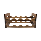 Acacia Wood Stackable 4-Bottle Wine Rack Space-Saving Modular Display BandsCo Straps