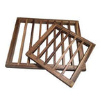 Acacia Wood Trivet Set Of 2 Large Heat Resistant Kitchen Hot Pads Rustic BandsCo Straps