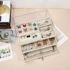 Multi-layer anti-oxidation jewelry box, earrings necklace bracelet jewelry storage box large capacity - SJB-DIAMOND ELITES
