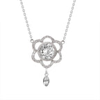 S925 Silver Fashion Design Inlaid Zirconium Diamond Necklace For Women Pi-Mart