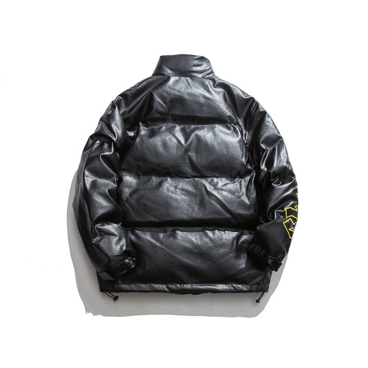 Men's Thick Leather Jacket Men's Trendy Brand