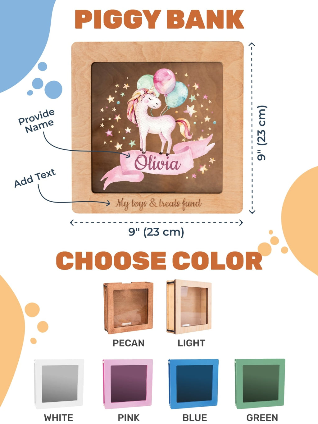 Personalized Acrylic Box - Unicorn - SJB-DIAMOND ELITES