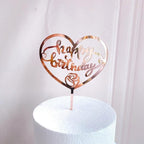 Acrylic One Cake Topper Top Cake One Cake Topper Birthday Cake Topper Double Sided For Anniversaries And Parties  Birthday Party Cupcake Toppers Flags Wedding Baby Shower Supplies Lovely Baking Dessert Decorations Stevvex