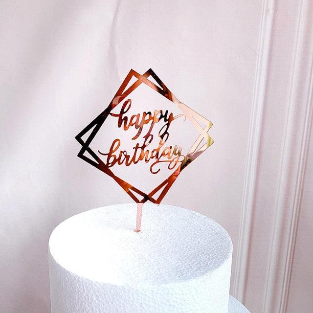 Acrylic One Cake Topper Top Cake One Cake Topper Birthday Cake Topper Double Sided For Anniversaries And Parties  Birthday Party Cupcake Toppers Flags Wedding Baby Shower Supplies Lovely Baking Dessert Decorations Stevvex