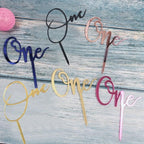 Acrylic One Cake Topper Top Cake One Cake Topper Birthday Cake Topper Double Sided For Anniversaries And Parties  Birthday Party Cupcake Toppers Flags Wedding Baby Shower Supplies Lovely Baking Dessert Decorations Stevvex