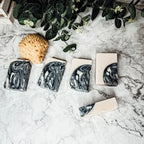 Activated Charcoal Soap Bar For Men And Women Patchouli Sandalwood Exfoliating BandsCo Straps