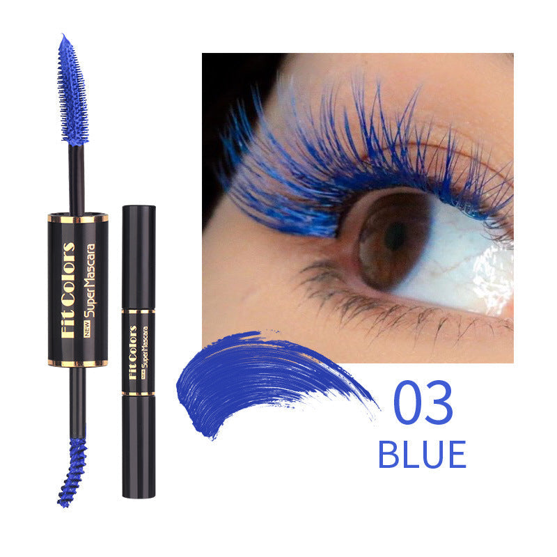 Double-headed Color Mascara Thick Curl More Than Waterproof Not Smudge White Eyebrow Dyeing Pi-Mart