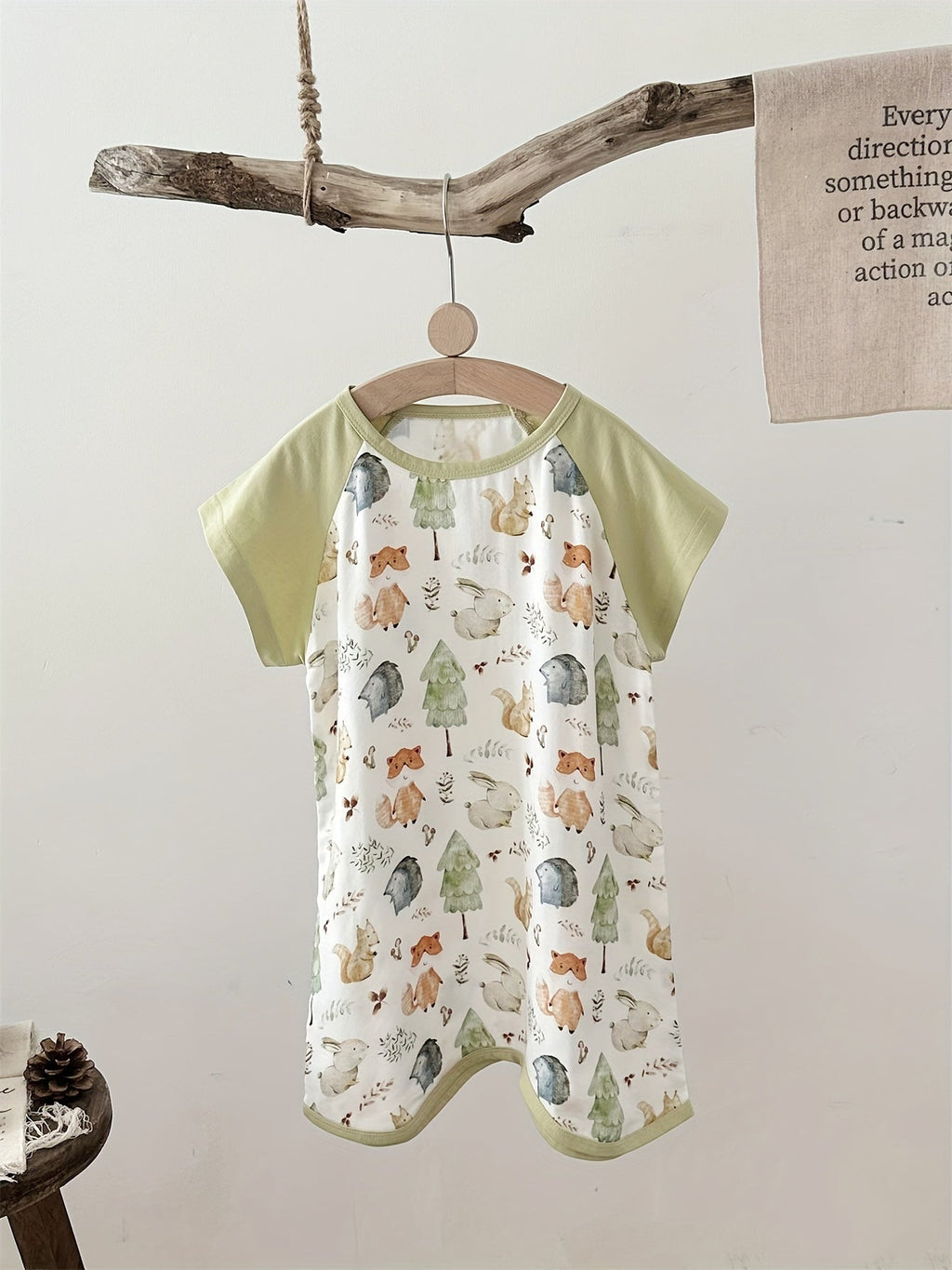 Bamboo Cotton Gauze Cute Animal Print Wearable Blanket, Summer Air Conditioning Sleep Robe