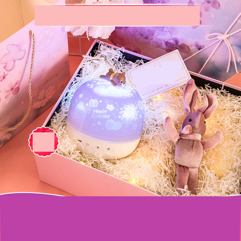 Children's Bedroom Dream Rotating Gypsophila Projection Lamp Pi-Mart