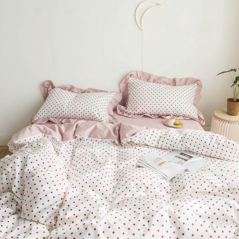 Korean  Love Quilt Cover Sheet Small  Four-piece Set Pi-Mart