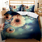 Butterfly Series Three-piece Bedding Quilt Cover Set Pi-Mart