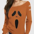 Ladies' Halloween Pumpkin Shirt - SJB-DIAMOND ELITES