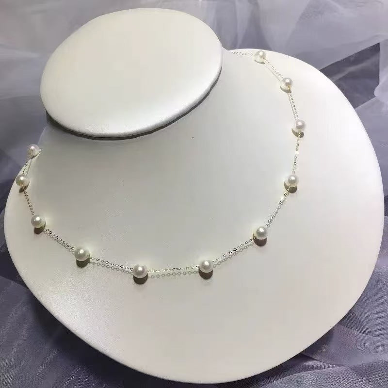 Starry Sky Shell Pearls Couple Valentine's Day Gift Necklace Pi-Mart