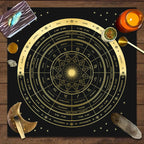 Tarot Tablecloth Board Game Decorative Cloth Have Your Power Mandala Moon Phase Floral Butterfly Tablecloth Pi-Mart