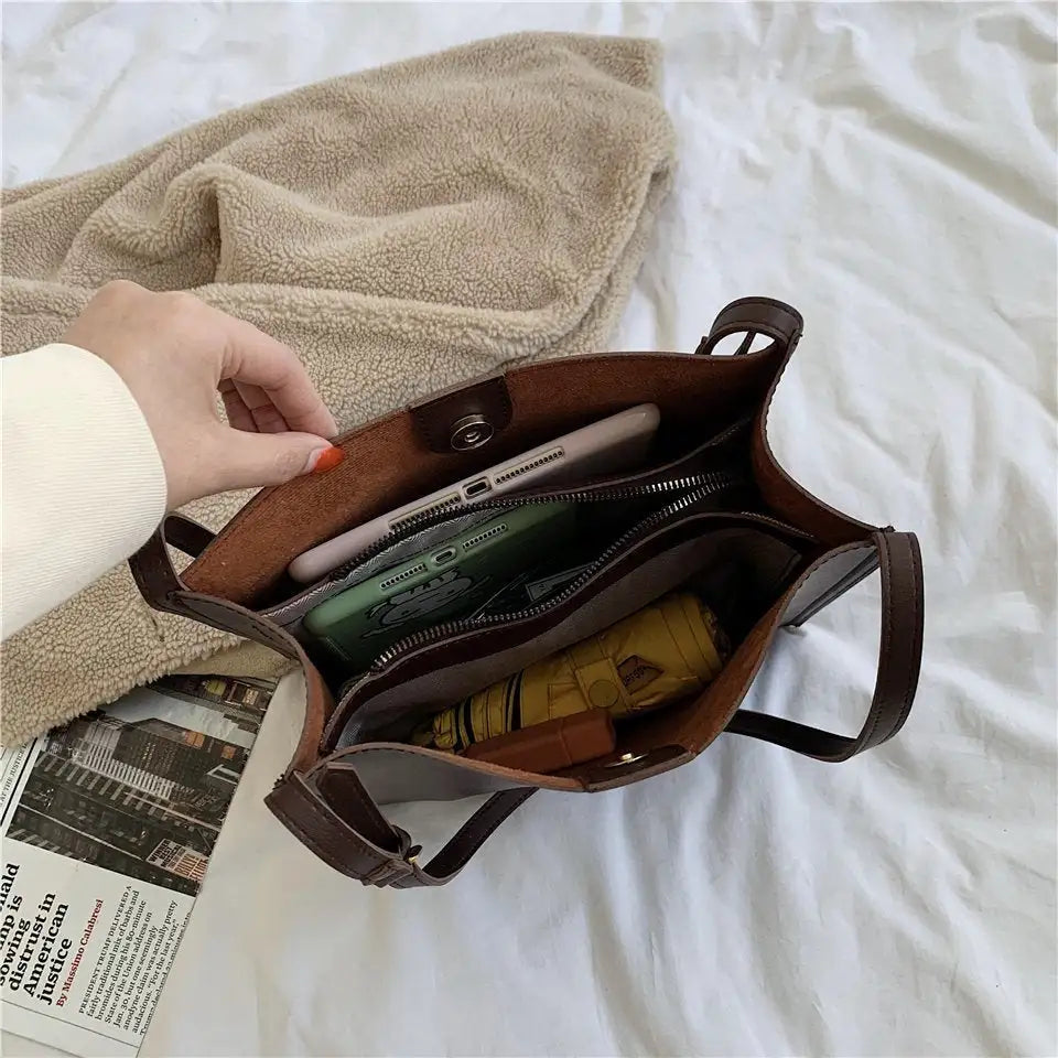 Olives Vegan Leather Tote Pi-Mart