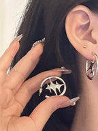 Korean Fashion Star Cross Earrings Pi-Mart