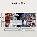 XXL Gaming Mouse Pad, Non-Slip Rubber Base Desk Mat, Washable Office Keyboard Pad with Japanese Oni Design, Mouse Pads for Desk Lootquake LLC