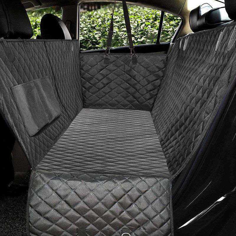 Dog Car Seat Cover View Mesh Pet Carrier Hammock Safety Protector Car Rear Back Seat Mat With Zipper And Pocket For Travel Pi-Mart
