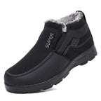Men's Cotton Shoes Fleece-lined Warm Middle-aged And Elderly Pi-Mart