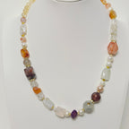 Handmade Premium Crystal Necklace |  Artisan Woven Jewelry with Alloy Accents  | Elegant Sparkling Statement Necklace for Women (MAC345)