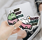 Funny Vinyl Sticker Pack Waterproof Decals For Water Bottle Laptop Journal Luggage Pack BandsCo Straps