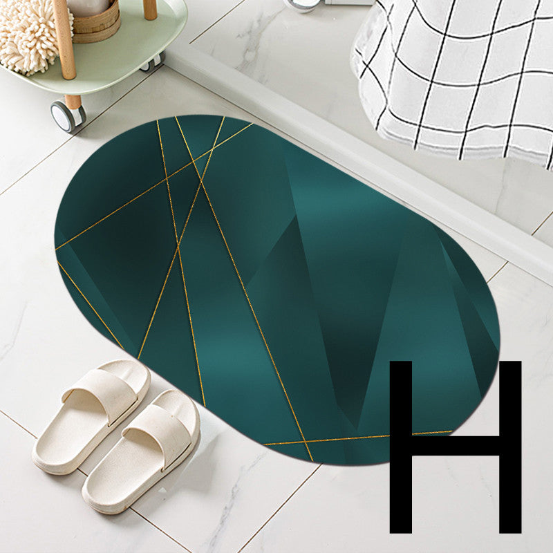 Diatom Mud Bathroom Door Non-slip Absorbent Floor Mat Pi-Mart
