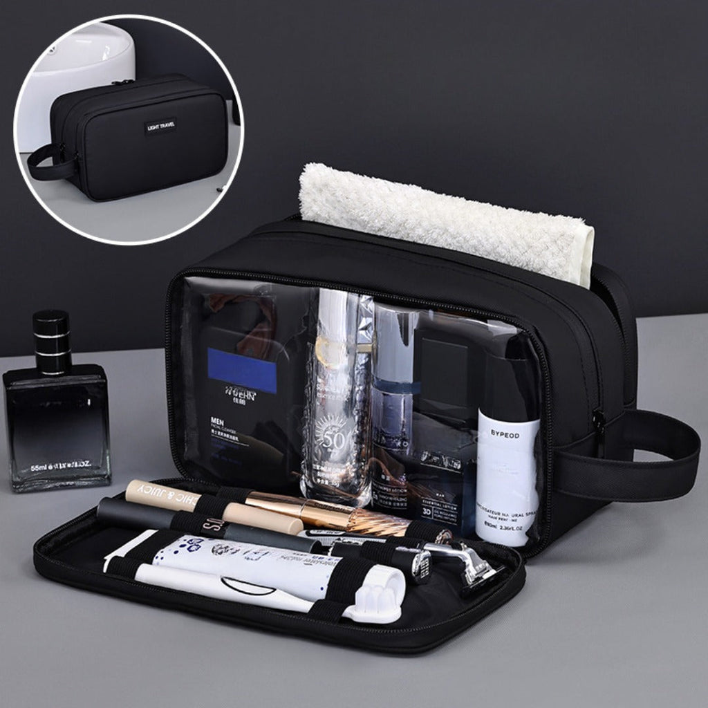 Three-Layer Large-Capacity Men's Toiletry Bag – Travel Portable Cosmetic Storage Bag with Compartments for College Dorm, Camp, Gym – Perfect for Organized Packing - SJB-DIAMOND ELITES