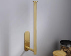 Adhesive Paper Holder Gold 304 Stainless Steel Stand Toilet Paper Towel Rack Tissue Roll Hanger For Kitchen Bathroom Free Nail Stainless Steel Toilet Tissue Roll Holder Sticky Hand Towel Hanger Vertical Or Horizontal No Drilling Stevvex