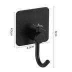 Adhesive Wall Hooks Mounted Door Key Cloth Coat Bathroom Robe Hanger Kitchen Hardware Rack Shelf Bag Hook Organizer For Hanging  Bathroom Toilet Sticky Hook Stevvex