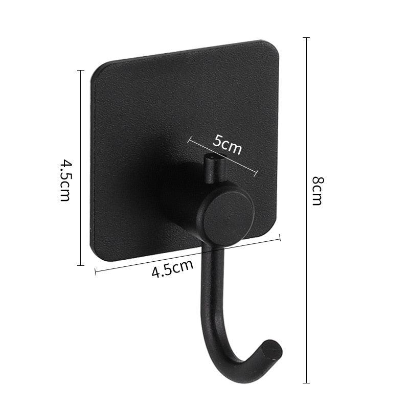 Adhesive Wall Hooks Mounted Door Key Cloth Coat Bathroom Robe Hanger Kitchen Hardware Rack Shelf Bag Hook Organizer For Hanging  Bathroom Toilet Sticky Hook Stevvex