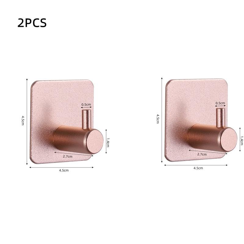 Adhesive Wall Hooks Mounted Door Key Cloth Coat Bathroom Robe Hanger Kitchen Hardware Rack Shelf Bag Hook Organizer For Hanging  Bathroom Toilet Sticky Hook Stevvex