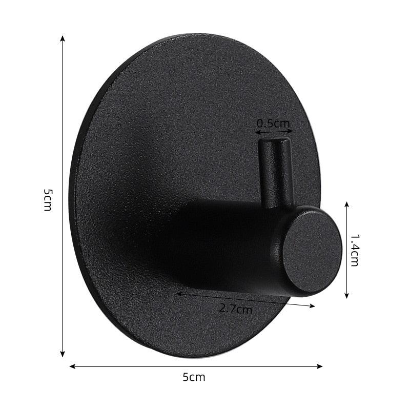 Adhesive Wall Hooks Mounted Door Key Cloth Coat Bathroom Robe Hanger Kitchen Hardware Rack Shelf Bag Hook Organizer For Hanging  Bathroom Toilet Sticky Hook Stevvex