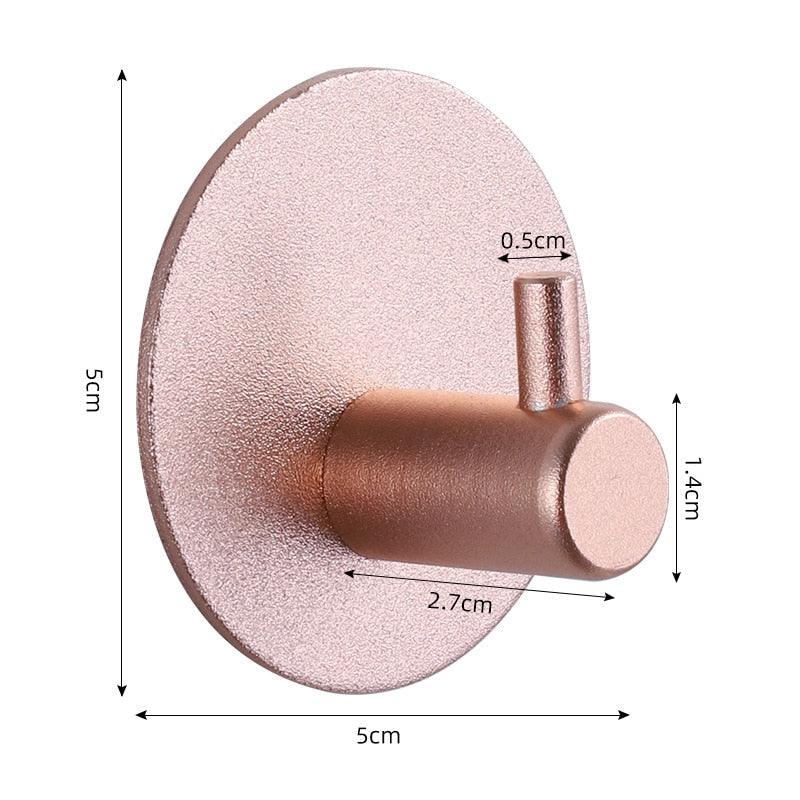 Adhesive Wall Hooks Mounted Door Key Cloth Coat Bathroom Robe Hanger Kitchen Hardware Rack Shelf Bag Hook Organizer For Hanging  Bathroom Toilet Sticky Hook Stevvex