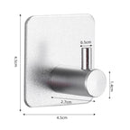 Adhesive Wall Hooks Mounted Door Key Cloth Coat Bathroom Robe Hanger Kitchen Hardware Rack Shelf Bag Hook Organizer For Hanging  Bathroom Toilet Sticky Hook Stevvex
