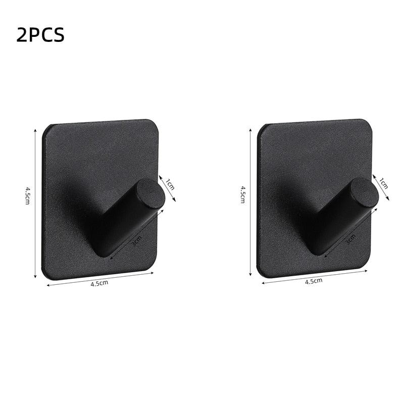 Adhesive Wall Hooks Mounted Door Key Cloth Coat Bathroom Robe Hanger Kitchen Hardware Rack Shelf Bag Hook Organizer For Hanging  Bathroom Toilet Sticky Hook Stevvex