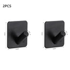 Adhesive Wall Hooks Mounted Door Key Cloth Coat Bathroom Robe Hanger Kitchen Hardware Rack Shelf Bag Hook Organizer For Hanging  Bathroom Toilet Sticky Hook Stevvex
