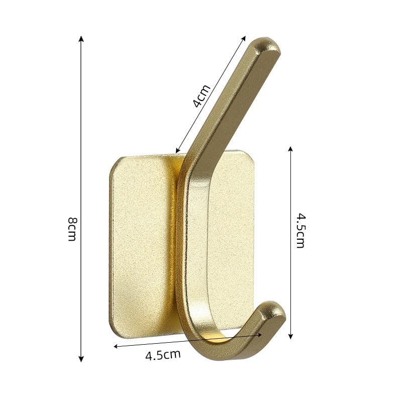 Adhesive Wall Hooks Mounted Door Key Cloth Coat Bathroom Robe Hanger Kitchen Hardware Rack Shelf Bag Hook Organizer For Hanging  Bathroom Toilet Sticky Hook Stevvex
