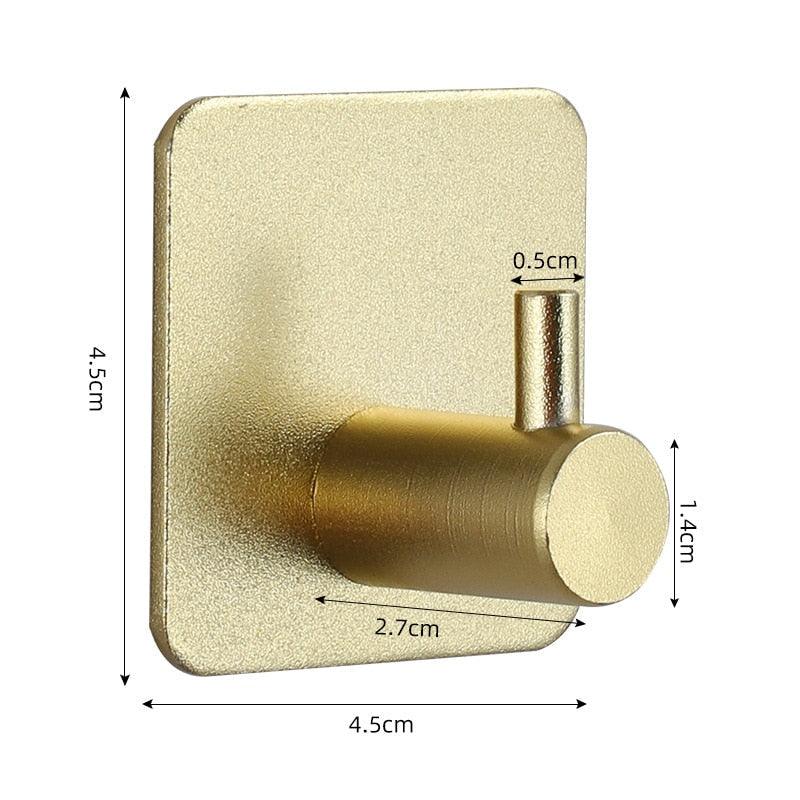 Adhesive Wall Hooks Mounted Door Key Cloth Coat Bathroom Robe Hanger Kitchen Hardware Rack Shelf Bag Hook Organizer For Hanging  Bathroom Toilet Sticky Hook Stevvex