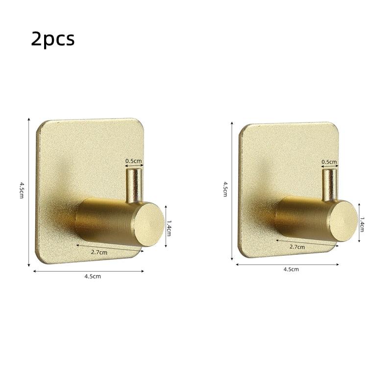 Adhesive Wall Hooks Mounted Door Key Cloth Coat Bathroom Robe Hanger Kitchen Hardware Rack Shelf Bag Hook Organizer For Hanging  Bathroom Toilet Sticky Hook Stevvex
