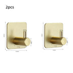 Adhesive Wall Hooks Mounted Door Key Cloth Coat Bathroom Robe Hanger Kitchen Hardware Rack Shelf Bag Hook Organizer For Hanging  Bathroom Toilet Sticky Hook Stevvex