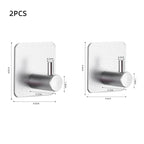 Adhesive Wall Hooks Mounted Door Key Cloth Coat Bathroom Robe Hanger Kitchen Hardware Rack Shelf Bag Hook Organizer For Hanging  Bathroom Toilet Sticky Hook Stevvex