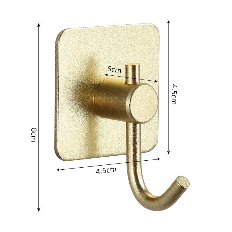 Adhesive Wall Hooks Mounted Door Key Cloth Coat Bathroom Robe Hanger Kitchen Hardware Rack Shelf Bag Hook Organizer For Hanging  Bathroom Toilet Sticky Hook Stevvex