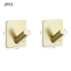 Adhesive Wall Hooks Mounted Door Key Cloth Coat Bathroom Robe Hanger Kitchen Hardware Rack Shelf Bag Hook Organizer For Hanging  Bathroom Toilet Sticky Hook Stevvex
